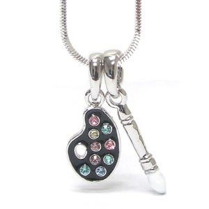 Artist Palette Necklace Pendant